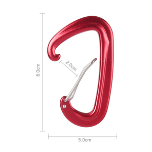 Ganchos de mosquetón de aluminio ligeros y resistentes 12KN para gimnasio al aire libre, hamacas para acampar, uso versátil de llaveros - Product Image 6