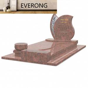 Pierre tombale en <span class=keywords><strong>granit</strong></span> rouge multicolore de conception personnalisée chinoise, pierre tombale indienne pour cimetière et jardin - Product Image 1