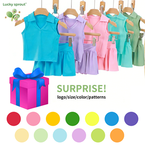 Ensemble de yoga pour filles prêt pour le printemps, manches unies, broderie en dentelle, leggings de yoga assortis, boîte mystère - Product Image 1
