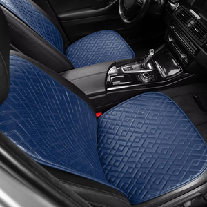 Lusso 1 paio di coprisedile <span class=keywords><strong>anteriore</strong></span> traspirante in pelle sintetica protezione del <span class=keywords><strong>sedile</strong></span> con struttura morbida PVC materiale schienale in pelle incluso - Product Image 3