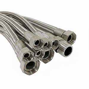 PTFE Braided Hose SAE100 R14 High Temperature Pressure Stainless Steel Wire 304 AN4 Convoluted Durable For Automotive Equipment - Product Image 1