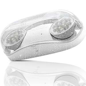 Luz de Emergencia LED para Exteriores en Situaciones Húmedas con Cabezales de Luz Ajustables y Batería Recargable Incluida - Product Image 1