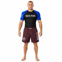 Ensemble Rashguard et Short de Grappling pour Homme Personnalisé OEM – Manches Courtes, Tenue d'Entraînement MMA No-Gi
