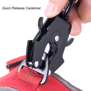 Laisse de chien tactique robuste anti-traction avec amortisseur de chocs réfléchissant et attache ceinture de sécurité pour grands chiens - Product Image 2