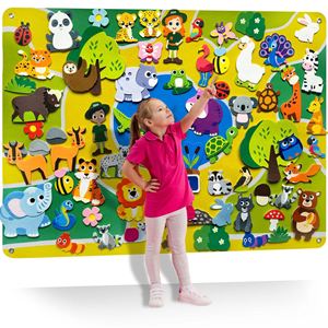 Luckykoo in Stock Preschool Learning Felt Story <b>Board</b> Felt Zoo <b>Board</b> Educational Play <b>Mat</b> Felt <b>Board</b> Set with Factory Price - Product Image 1