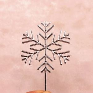 Topper per Cupcake in acrilico con fiocco <span class=keywords><strong>di</strong></span> <span class=keywords><strong>neve</strong></span> Topper per torta in acrilico Topper per decorazione <span class=keywords><strong>di</strong></span> torte in acrilico - Product Image 5