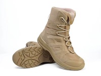 Bottes tactiques mi-hautes pour hommes, printemps-automne, en toile, à lacets, avec semelle en caoutchouc, imprimées en 3D, style désert