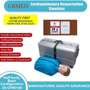 Estuche de plástico duro Maniquí de entrenamiento de RCP de medio cuerpo Configuración básica para ciencia médica-Modelo de cuerpo humano - Product Image 2