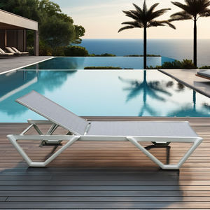 من المصنع مباشرة في الهواء الطلق فندق إطار معدني الشاطئ سرير الشمس سرير نهاري تكديس كراسي الشمس - Product Image 3