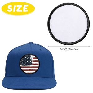 Demir isı mühür yuvarlak boş beyaz dimi yama Merrow sınır ile DIY için ısı transferi boya süblimasyon baskı boş yama - Product Image 2