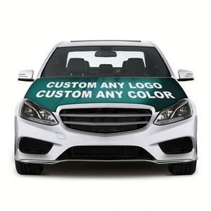 Housse de capot de voiture en polyester élastique avec drapeau national marocain pour événements sportifs et décoration des supporters - Product Image 2