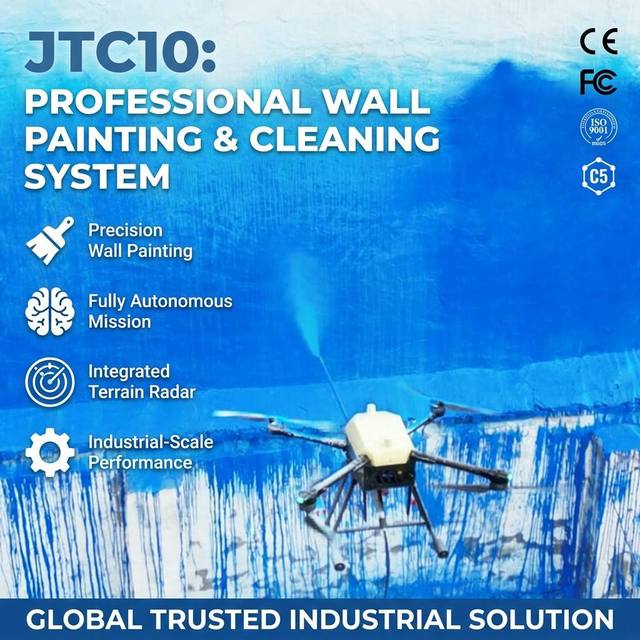 Joyance Painting Drone Foldable Frame Remote Control Ready Fly for Building Window Car Glass Cleaning