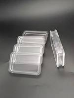 Boîte de rangement portable en plastique transparent pour lingot d'argent de 1 once, boîte pour lingot d'or de 1 once troy, support pour lingot d'or avec bord en forme de I