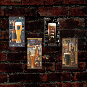 Letrero Metálico Vintage de Cerveza, Estilo Pub, Decoración Retro para Pared de Bar, Garaje, Sala de Juegos, Placa Decorativa - Product Image 2