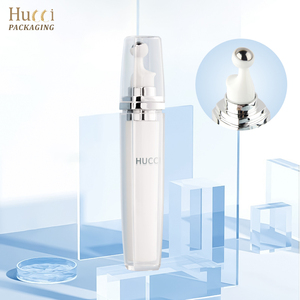 Chai mỹ phẩm cao cấp hình vuông bằng nhựa 20ml, nhỏ gọn, có chức năng massage rung cho kem mắt, kèm bao bì cuộn kim loại đơn. - Product Image 1