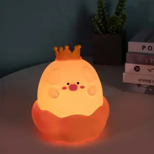 New Product Ideas 2023 Cute Mini Touch LED Silicone Night Light Gift Lamp Light Pig Christmas Lights for kids