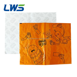 Tùy Chỉnh Không Thấm Mỡ Giấy Với Logo In Ấn Cấp Thực Phẩm Deli Bánh Hamburger Sáp Giấy Tùy Chỉnh Thực Phẩm Giấy Gói - Product Image 1