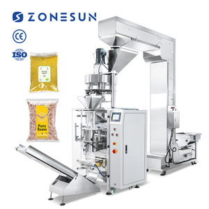 เครื่องบรรจุภัณฑ์อัตโนมัติ ZONESUN ZS-MCQ520 แบบ VFFS สำหรับบรรจุเมล็ดพืช ถั่ว เม็ดธัญพืช ลงในถุงแบบปริมาตร พร้อมระบบปิดผนึกและบรรจุภัณฑ์ - Product Image 1