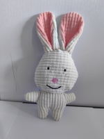 Jouet à mâcher pour chien en peluche douce, lapin blanc, pour le nettoyage des dents et la mastication, vente en gros d'usine, fournitures pour animaux de compagnie, stock usine