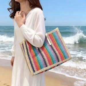 Bolsos <span class=keywords><strong>de</strong></span> hombro para mujer, bolsos <span class=keywords><strong>de</strong></span> diseñador, bolso <span class=keywords><strong>de</strong></span> paja práctico para exteriores, bolso <span class=keywords><strong>de</strong></span> <span class=keywords><strong>playa</strong></span> <span class=keywords><strong>de</strong></span> mano con dibujos animados, bolso <span class=keywords><strong>de</strong></span> viaje <span class=keywords><strong>de</strong></span> gran capacidad - Product Image 1