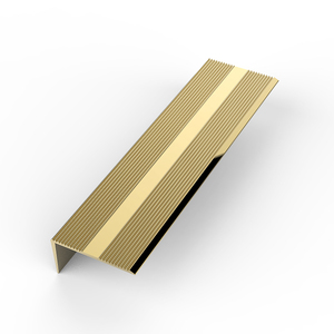 Perfiles de Aluminio Dorado Resistentes, Antideslizantes, para Protección de Bordes de Escaleras - Product Image 1
