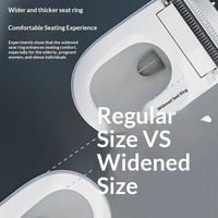 Toilette intelligente en céramique sur pied, intégrée à la maison, tout-en-un, entièrement automatique, avec couvercle à ouverture par induction et mousse intégrée