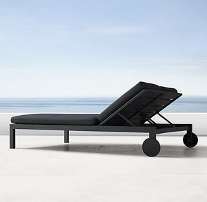 आधुनिक आउटडोर फर्नीचर poolside पहियों डबल सीट सूरज lounger कुर्सी एल्यूमीनियम बिस्तर - Product Image 5