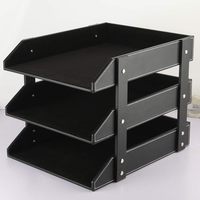 Meilleures ventes : Organiseur de bureau de luxe à 3 niveaux pour documents A4, avec plateau de rangement