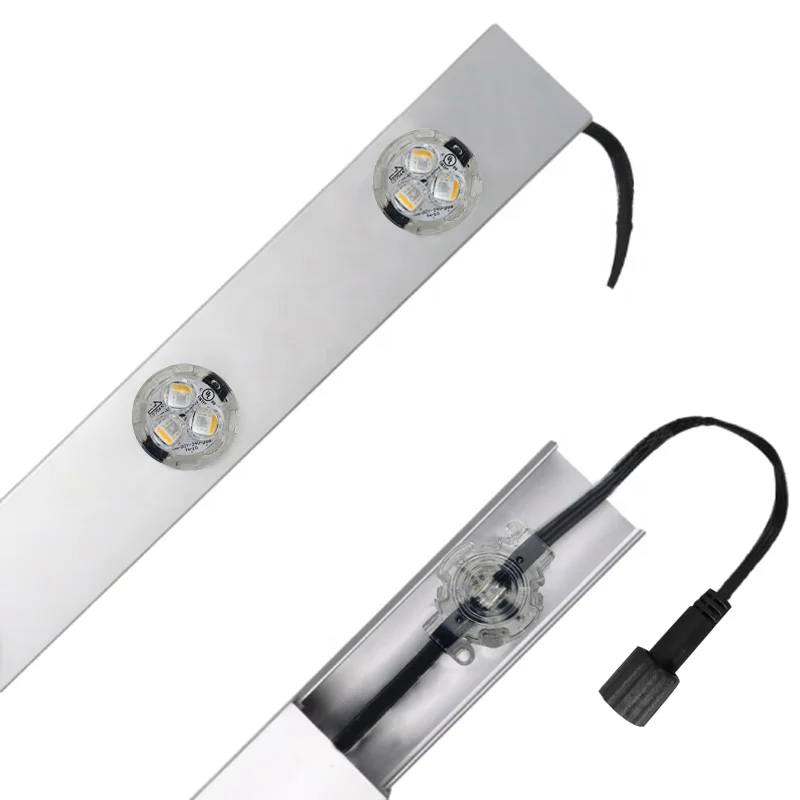 IP68 12V Outdoor RGBW 30mm SMD5050 LED Pixel Point Lights White Aluminum Track Permanent Christmas Holiday Lighting