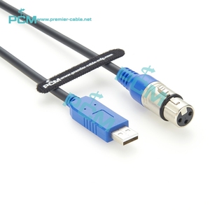 RS485 USB để XLR 3pin nữ DMX512 chuyển đổi cáp cho ánh sáng sân khấu thiết bị điều khiển <span class=keywords><strong>DMX</strong></span> Dimmer kiểm soát với FTDI chip 6ft - Product Image 6