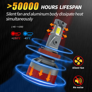 YIMEI Nueva Tecnología 12v 24v K16 120w Focos Led Para Luz Led H11 Faro Led Bombilla Led 6500k Luz Blanca para Auto - Product Image 6