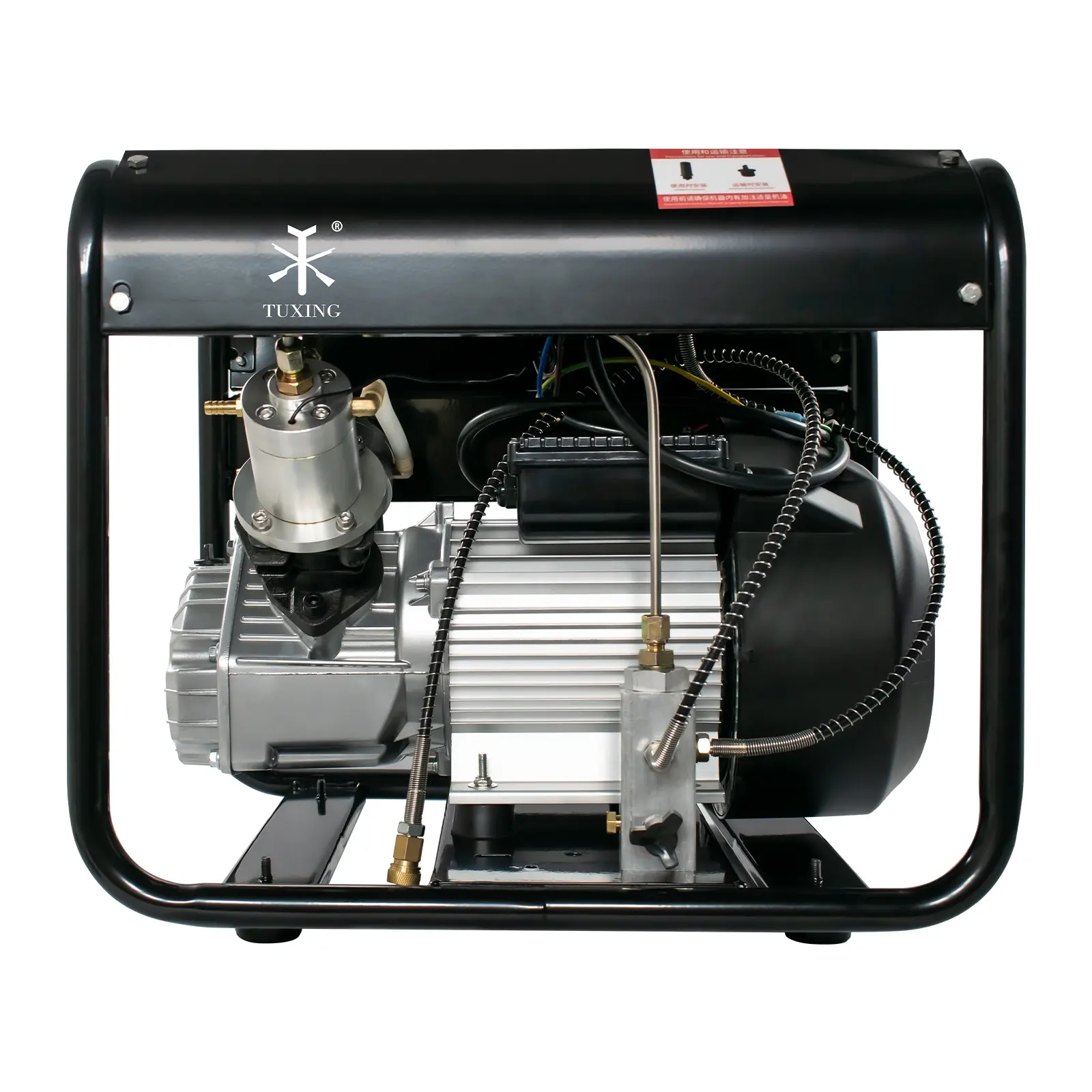 TUXING vente chaude arrêt manuel 30mpa/300bar/4500psi ventilateur de refroidissement électrique Portable Double cylindre PCP Paintball compresseur d'air