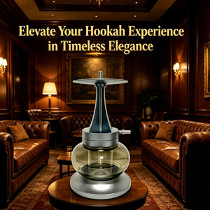 Chicha LED en aluminium à 3 couleurs, vente directe usine, nouveau design, base en verre de luxe, ensemble chicha allemande, modèle Fortress - Product Image 2