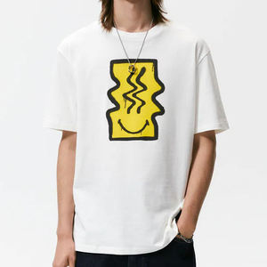 เสื้อยืดแขนสั้นผ้าฝ้าย100% พิมพ์ลายถ่ายโอนความร้อนโลโก้แบบกำหนดเองสำหรับฤดูร้อน - Product Image 2