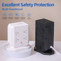 Multiprise tour standard américaine avec ports USB à charge rapide, rallonge multiprise 110V, station de charge pour la maison et le bureau