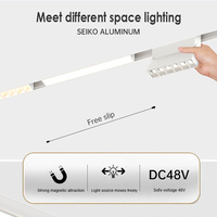 Spots LED modernes en aluminium blanc/noir, rail magnétique droit, variateur d'intensité, 5000K, DIY, CE, SAA