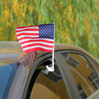 Fabricant professionnel de drapeaux, grande usine, drapeaux de fenêtre de voiture en polyester imprimés numériquement, durables, résistants, couleur personnalisée