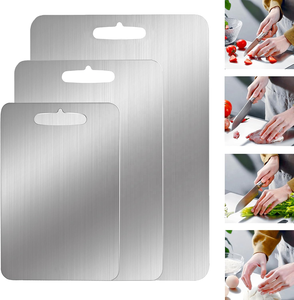 <span class=keywords><strong>Planche</strong></span> à découper en acier inoxydable <span class=keywords><strong>de</strong></span> cuisine portable facile à nettoyer en gros d'usine pour LOGO <span class=keywords><strong>de</strong></span> soutien <span class=keywords><strong>de</strong></span> fruits et légumes <span class=keywords><strong>de</strong></span> viande - Product Image 6