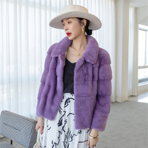 Vestes d'Hiver pour Femmes en Gros <span class=keywords><strong>Manteau</strong></span> de <span class=keywords><strong>Fourrure</strong></span> de <span class=keywords><strong>Vison</strong></span> Véritable au Design Court pour Dames - Product Image 3
