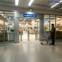 Barrière manuelle en métal pour magasin de détail, supermarché, caisse électronique, portillon pivotant, tourniquet