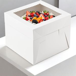 Tùy Chỉnh Cửa Sổ Bánh Hộp Đám Cưới Sinh Nhật Dùng Một Lần Bánh Container Có Nắp Đậy Cao Bánh Hộp - Product Image 1