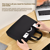 Sac à bandoulière pour ordinateur portable avec logo personnalisé, grande capacité, antichoc, sac pour ordinateur portable imperméable en Oxford, sacoche pour ordinateur portable pour femmes