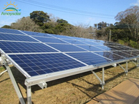 Solution d'installation de panneaux solaires Amoy Brand, module de surface anodisé, rail en aluminium, montage sur rack haut, centrale solaire 1 MW 2 MW