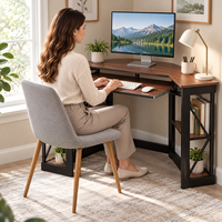Bureau d'angle multifonctionnel moderne et durable avec étagère de rangement pour la maison et le bureau – Meilleure vente