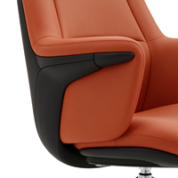 Chaise de bureau ergonomique moderne réglable en cuir PU avec cadre en aluminium, accoudoirs fixes, appui-tête et soutien lombaire pour ordinateur de bureau