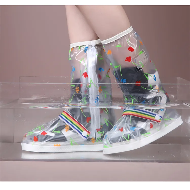 China Rain Shoe Covers Print Nice Pattern Waterproof High Heel Shoe Cover