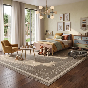 Alfombra de Lana Anudada a Mano de Lujo, Diseño Floral Minimalista, Alfombra Hecha a Mano de Tamaño Personalizado, Moderna y Contemporánea para Sala de Estar o Dormitorio - Product Image 4
