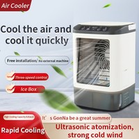 Refroidisseur d'air USB de bureau, mini-refroidisseur évaporatif domestique, humidificateur à refroidissement par eau, ventilateur électrique à refroidissement unique, contrôle à 3 vitesses