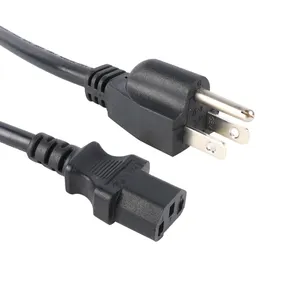 kebaolong 125V, 10A,Computer Power Cord IEC320 standard C13 plug power cord universal 18 AWG AC Power Cable