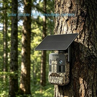 Cámara de Vigilancia Solar para Exteriores, 6MP HD, Inalámbrica, Visión Nocturna IR, Impermeable, con Detección de Movimiento PIR para Fauna Silvestre